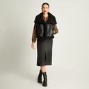 CHAQUETA SIN MANGA BONDED NEGRO