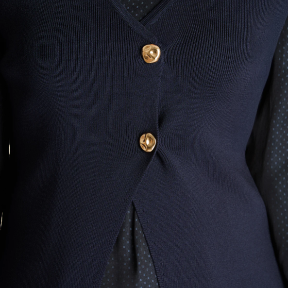 CARDIGAN AZUL SIN MANGA 807504