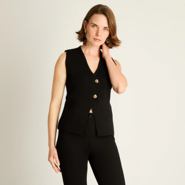 CARDIGAN NEGRO SIN MANGA 807504