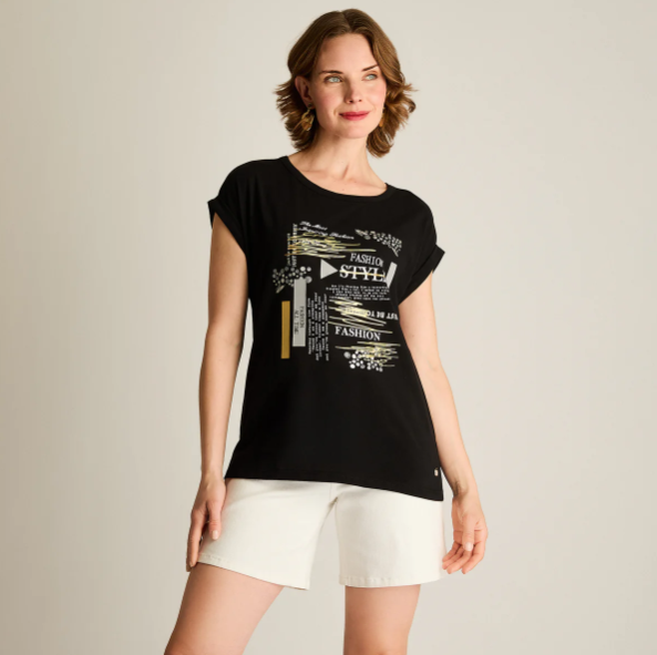 POLERA NEGRA MANGA CORTA